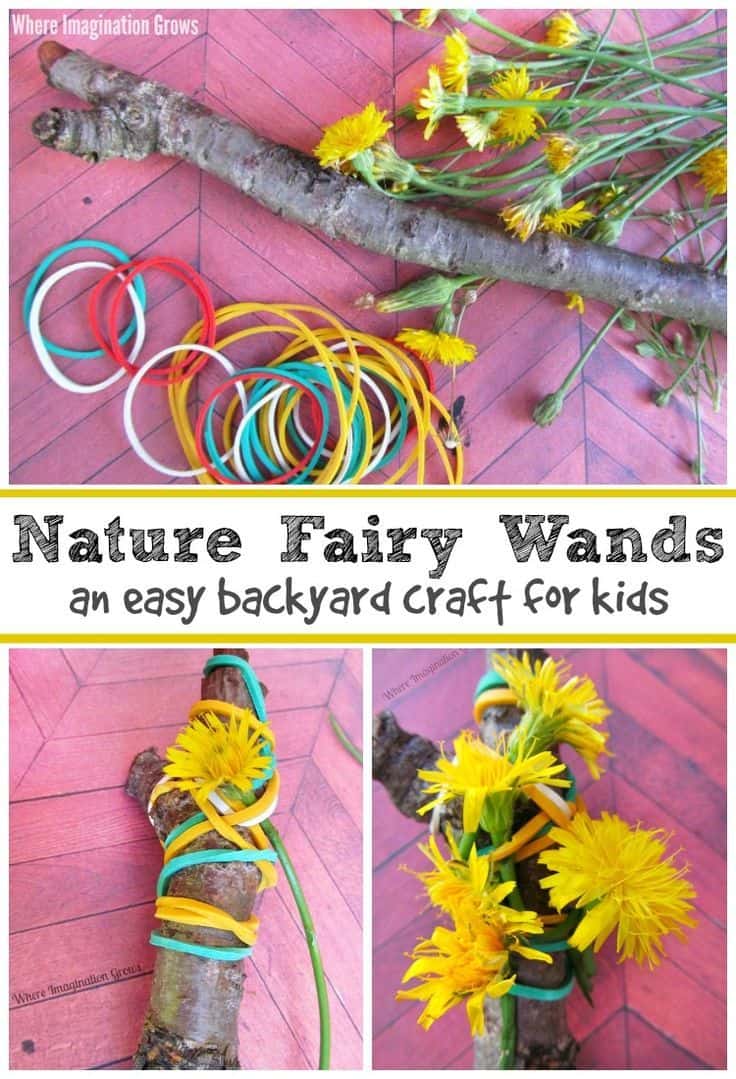 Embellished nature fairy wands