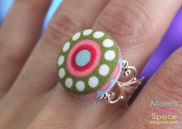 Fabric button rings