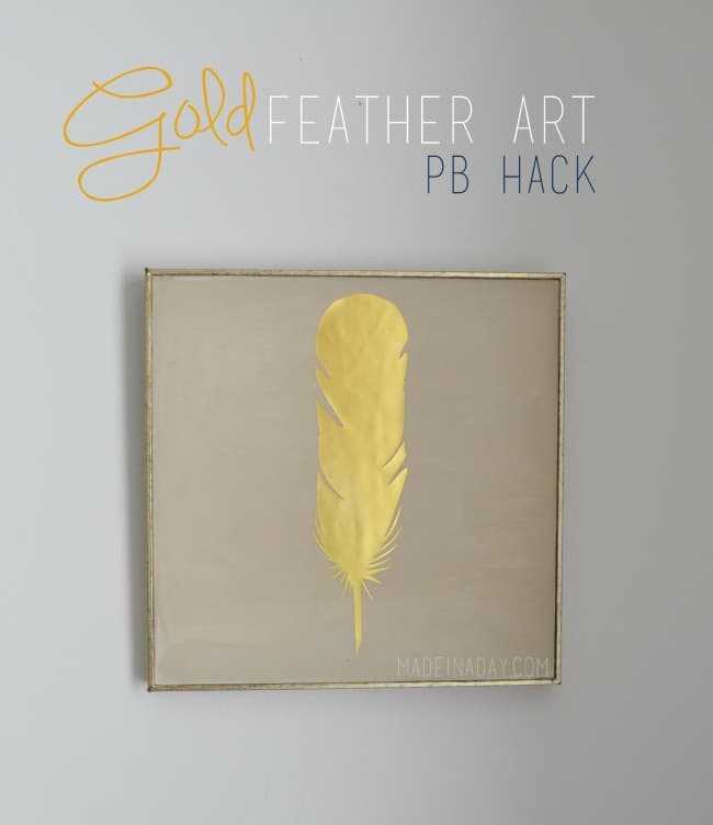 Gold feather art