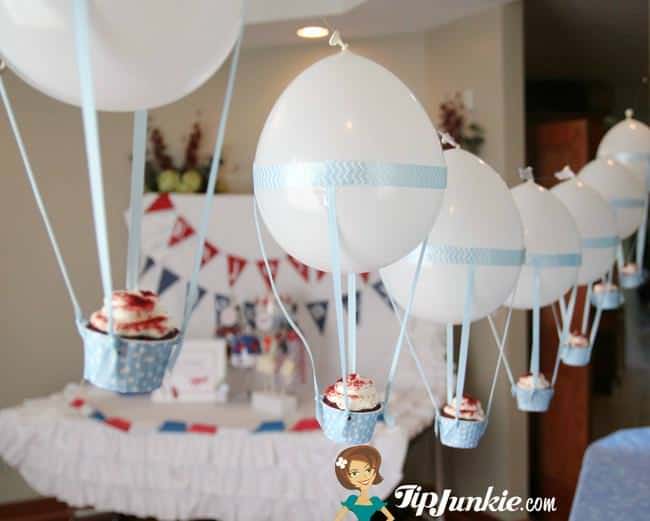 Hot air balloon cupcakes