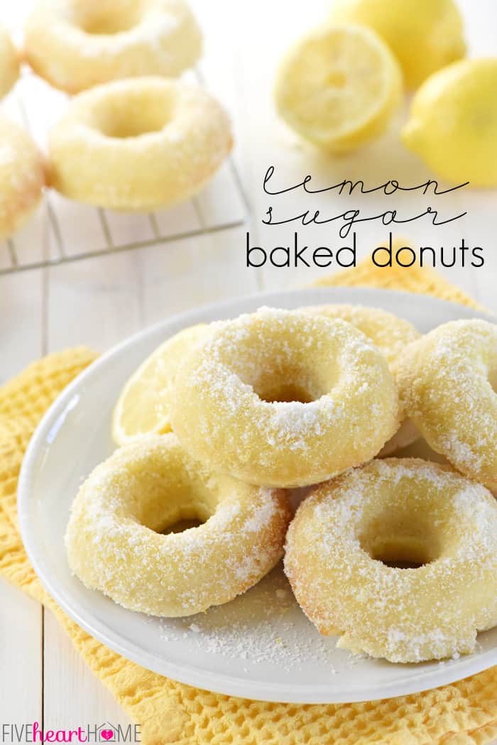 Lemon sugar baked donuts