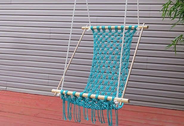 Macrame hammock chair