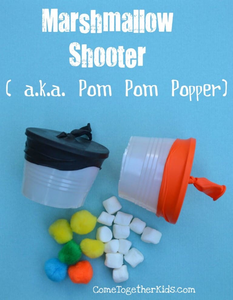 Marshmallow and pom pom shooters