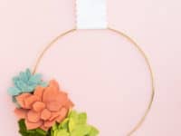 Beautiful Projects Involving Felt Flowers and Succulents