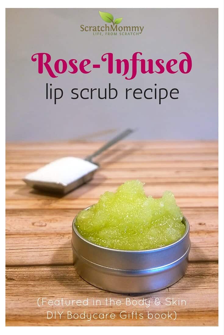 Rose infused lip scrub