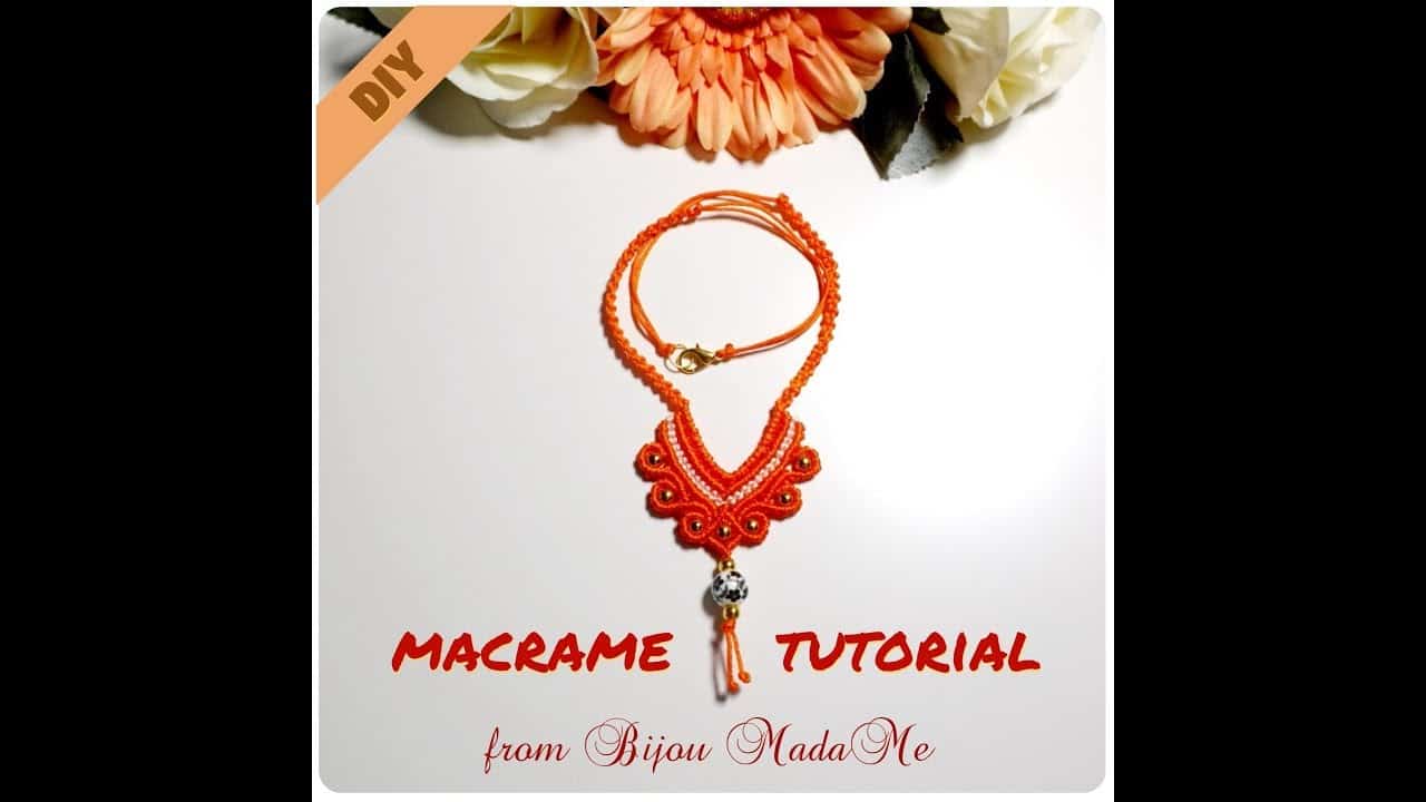 Stunning macrame bib necklace
