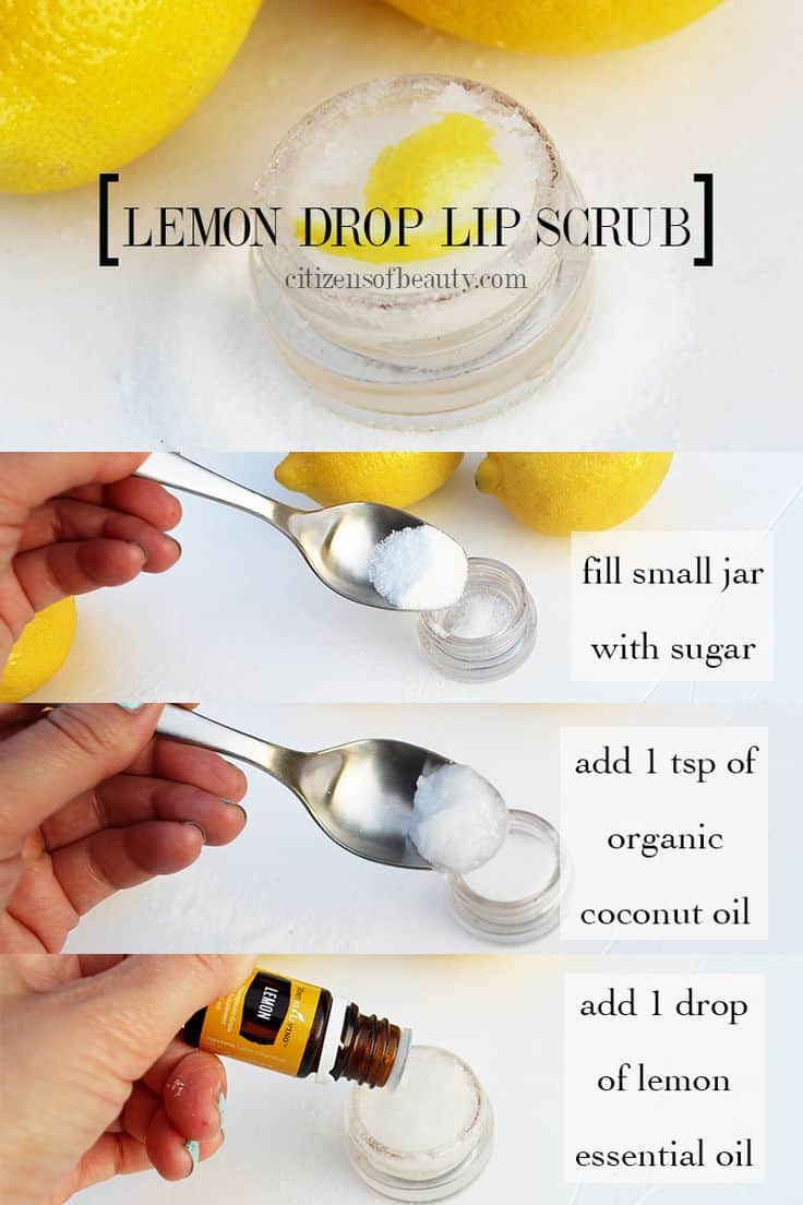 lemon drop lip scrub
