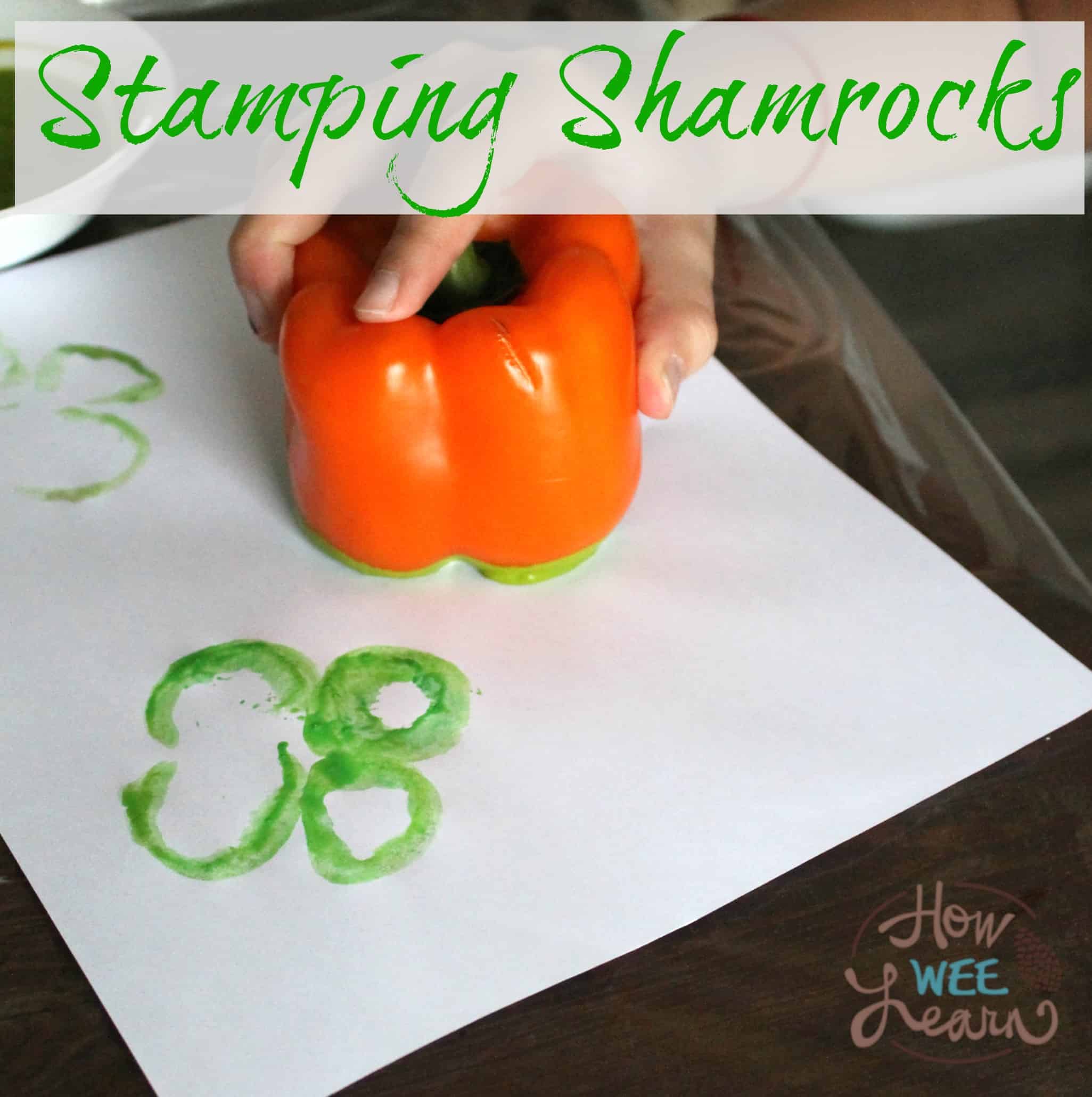 Bell pepper shamrock stamps