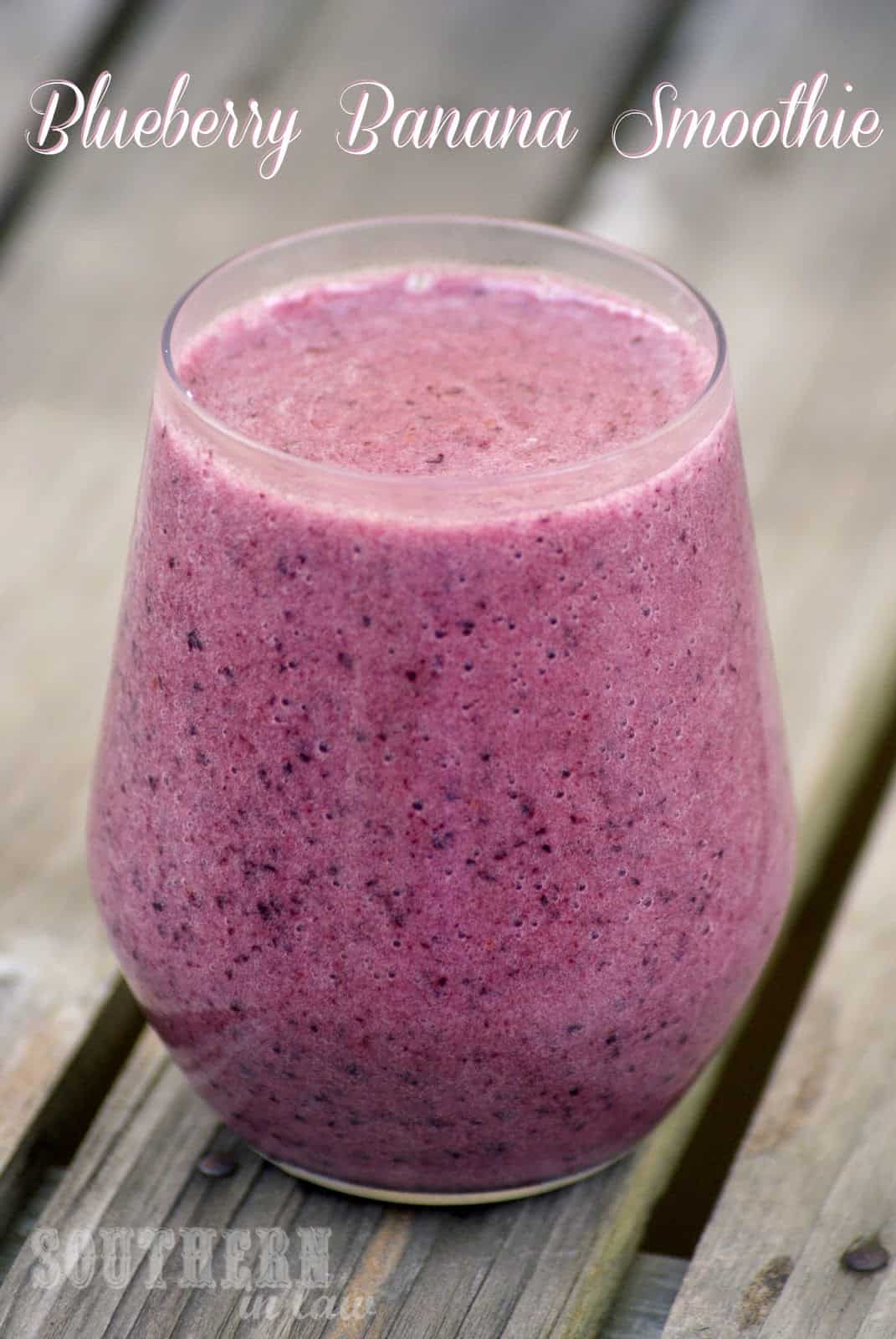 Blueberry banana coconut water smoothie