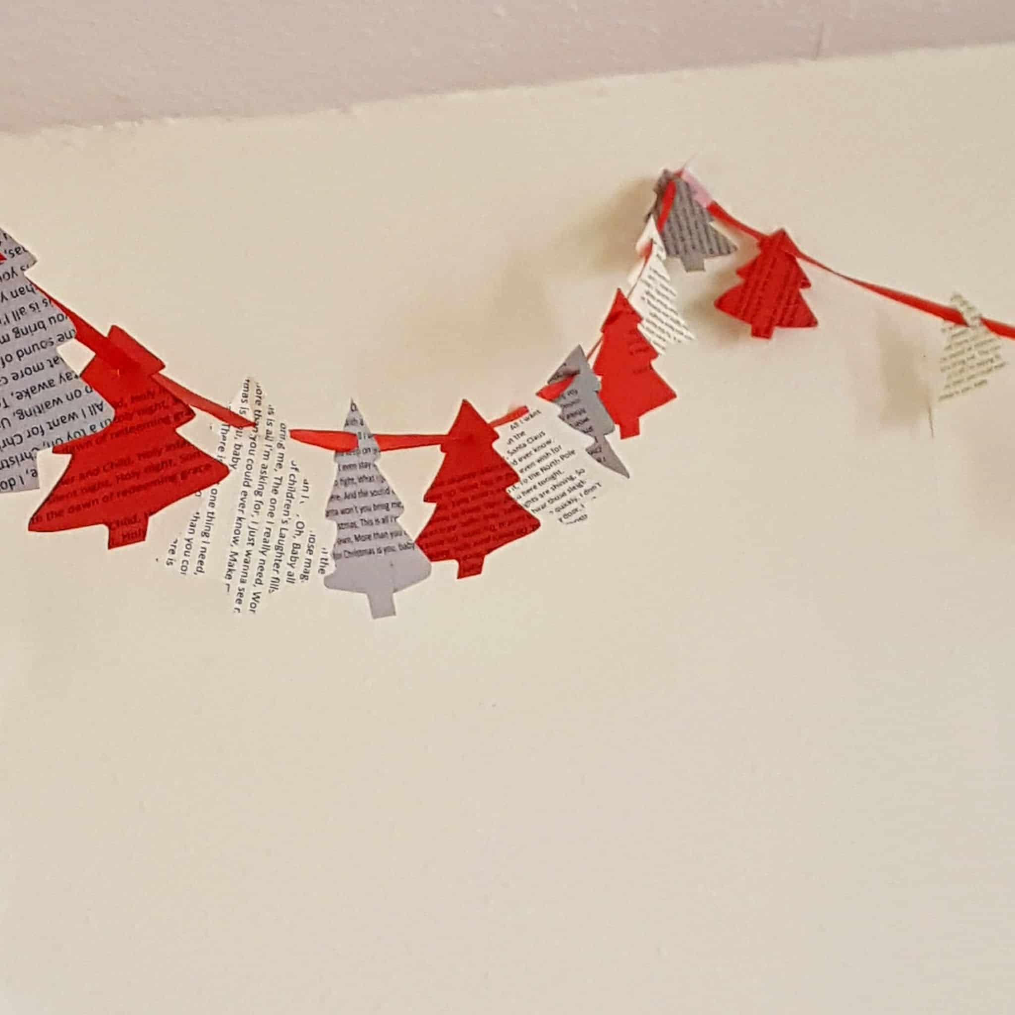 Book page bunting