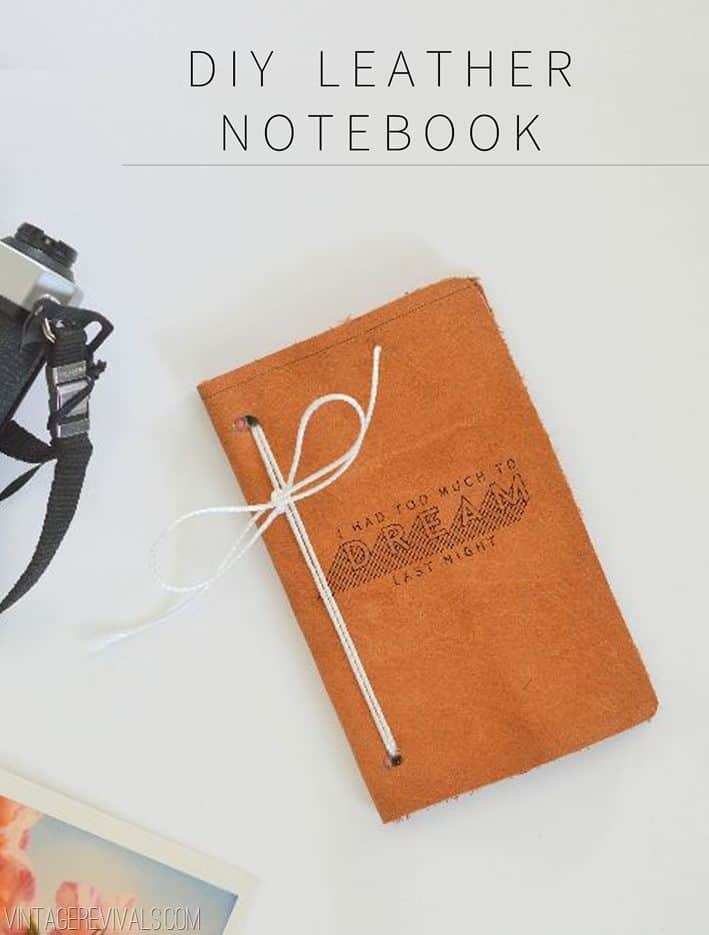 DIY leather notebook