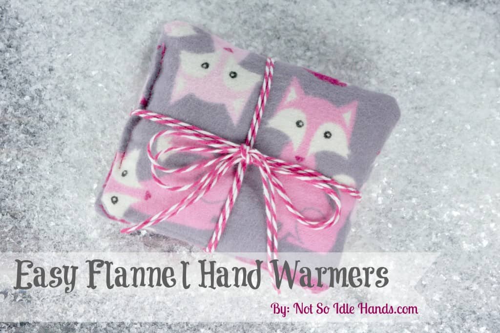 Easy flannel hand warmers