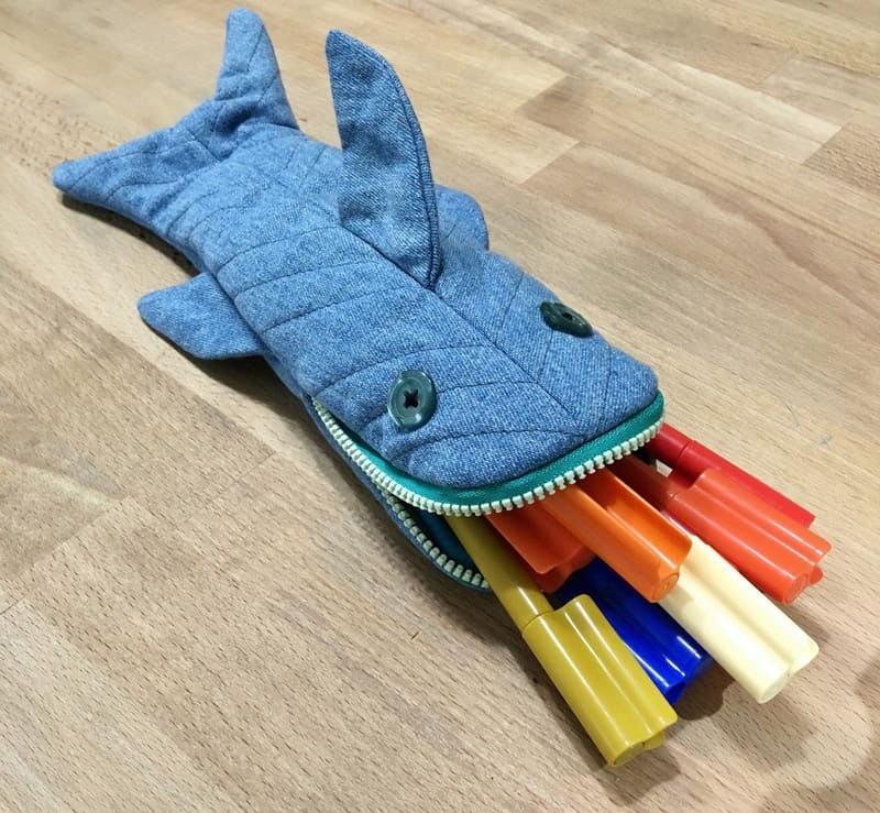 Shark pencil case