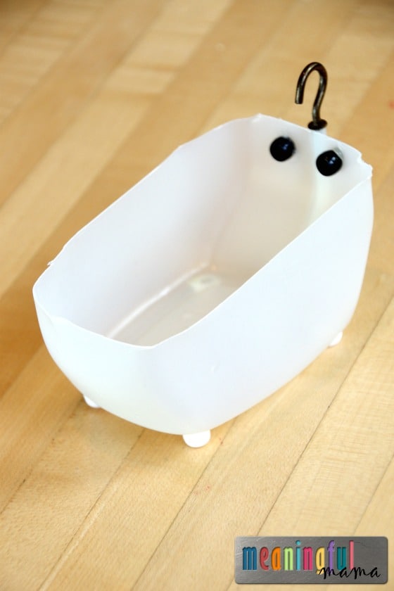 Soap bottle bath tub