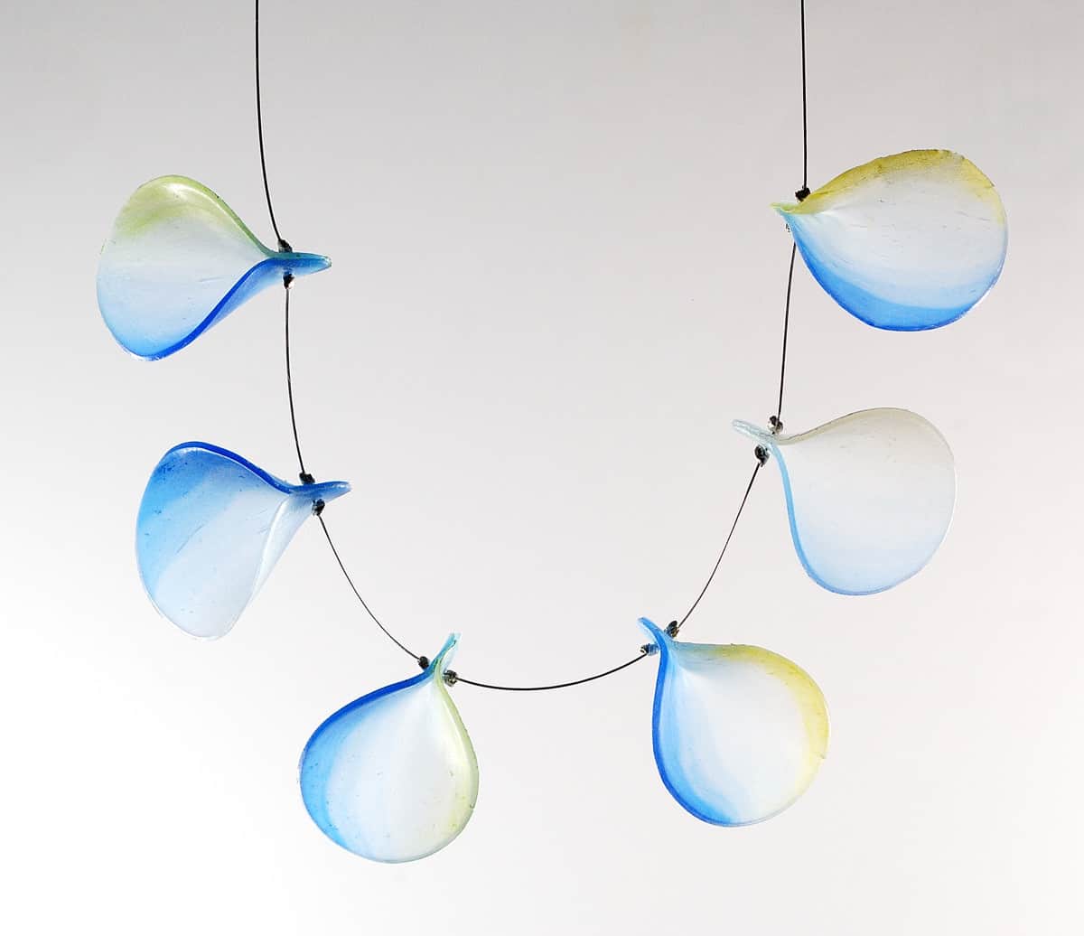 Translucent polymer clay and alcohol ink necklace