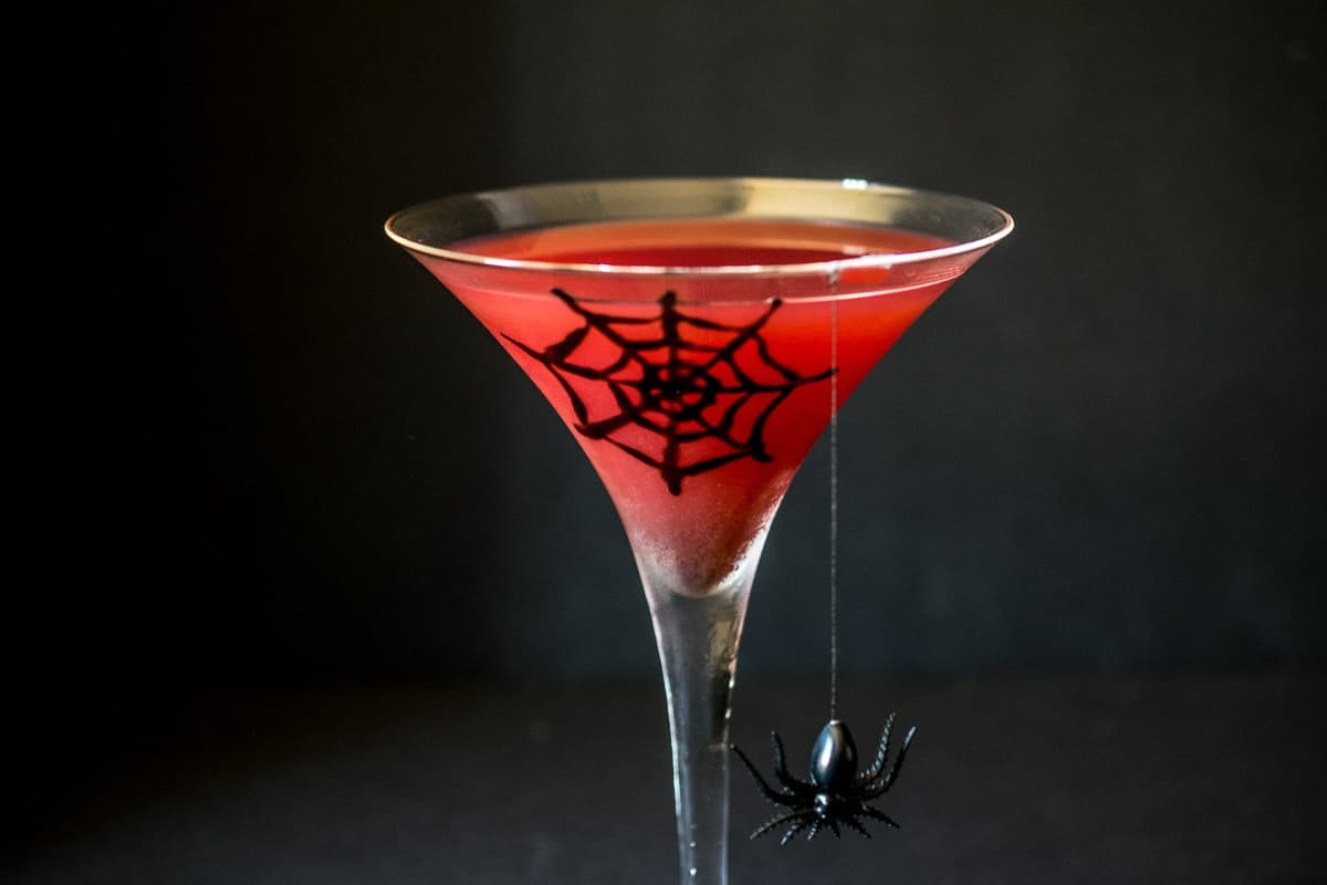 Blood orange virgin martini