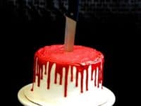 Bloody knife cake 200x150 Dark Treats: Homemade Halloween Cake Recipes