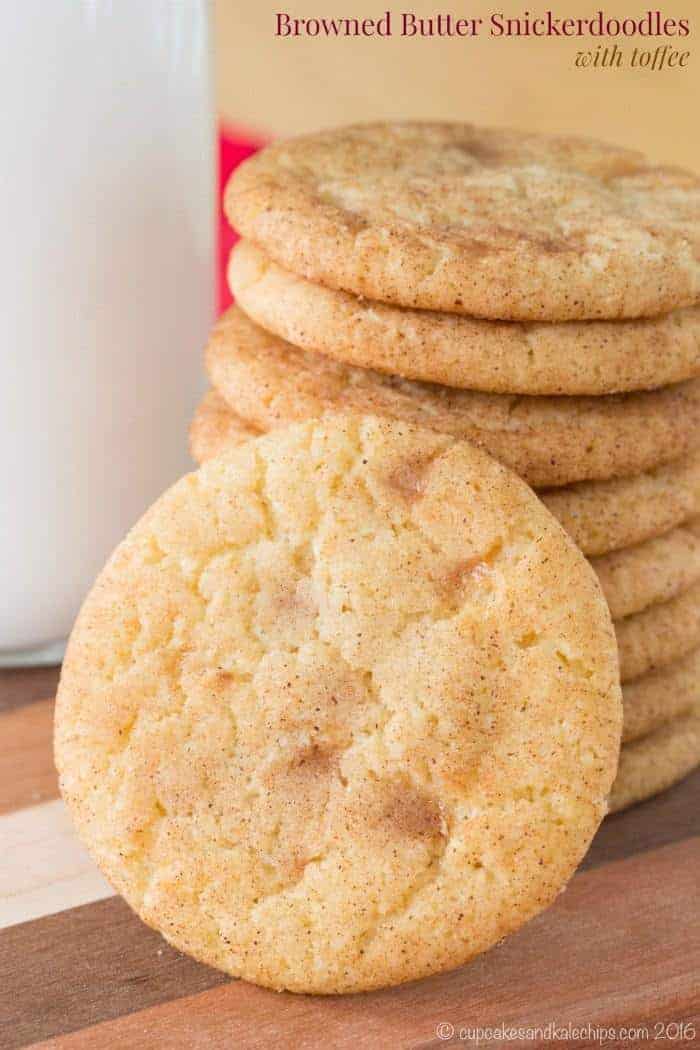 Browned butter snickerdoodles with toffee