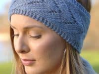 Chevron lace headband 200x150 Homemade Coziness: Smart Knitted Ear Warmer and Headband Patterns