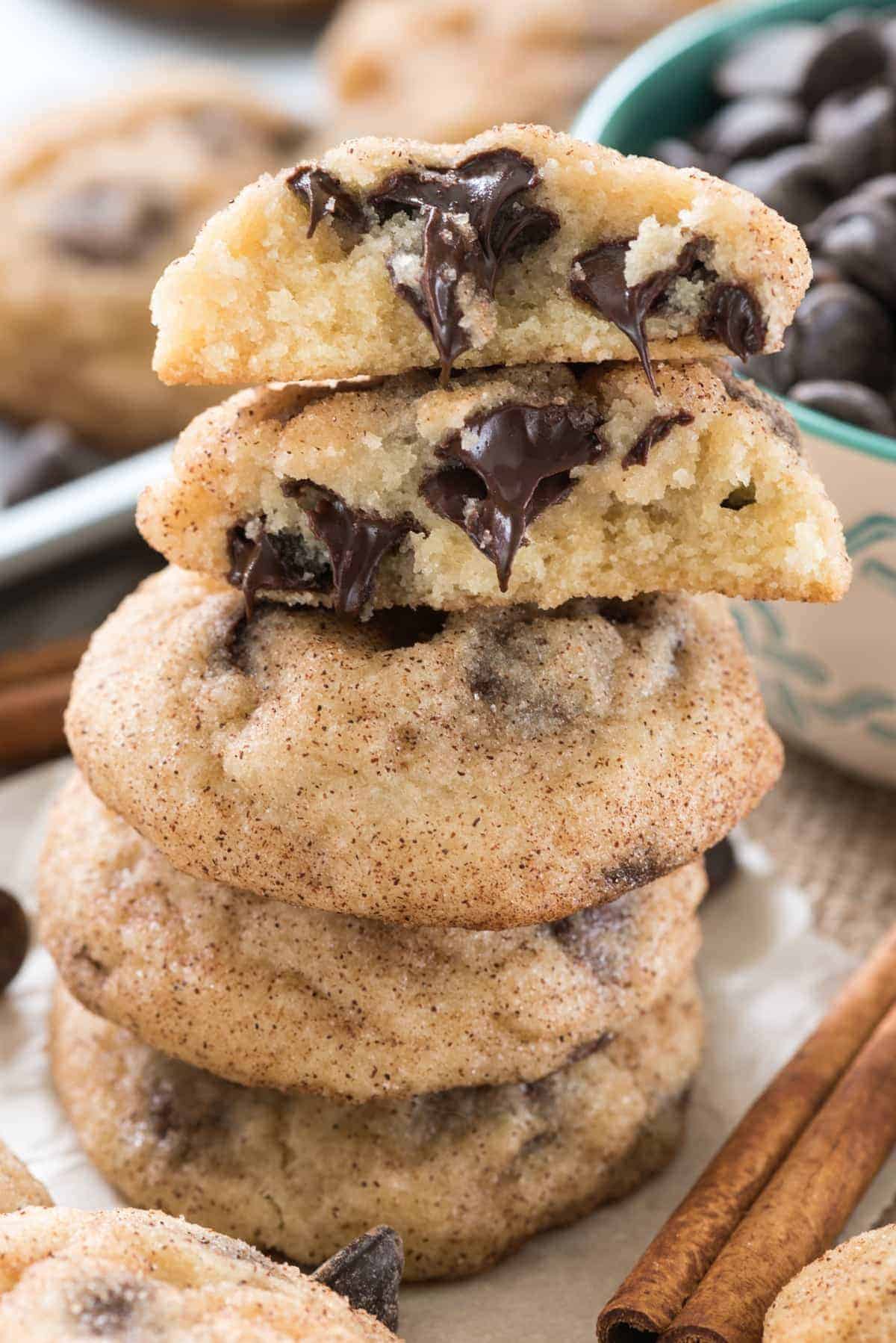 Chocolate chip snickerdoodles