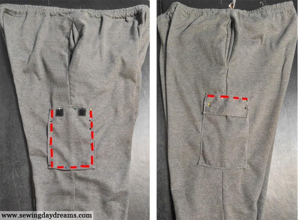 Comfy DIY sweatpants with a pocket
