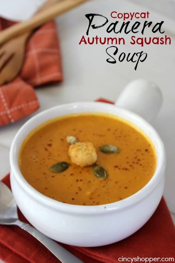 Copycat Panera autumn squash soup