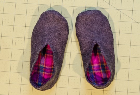 DIY felt slippers