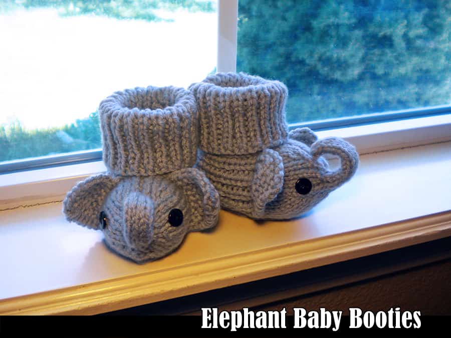 Elephant baby booties