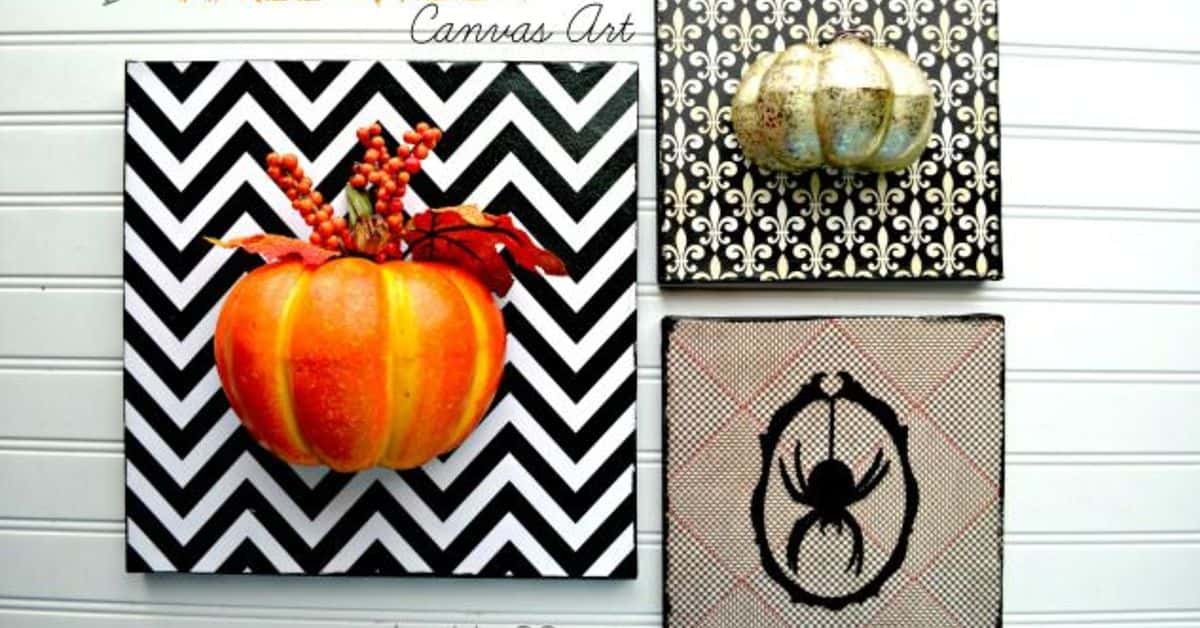 Fabric and 3D pumpkin canvases