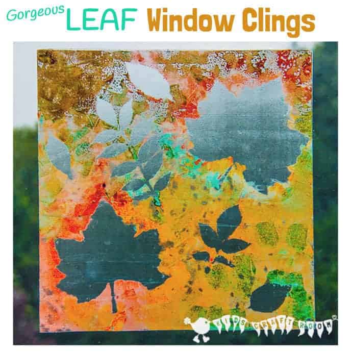 Fall leaf window clings
