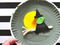 Flying witch Halloween craft 200x150 Getting Ready for Halloween: Witch Themed Crafts for Kids
