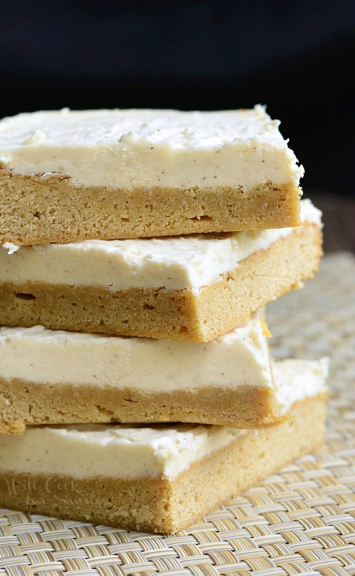 Frosted maple cookie bars