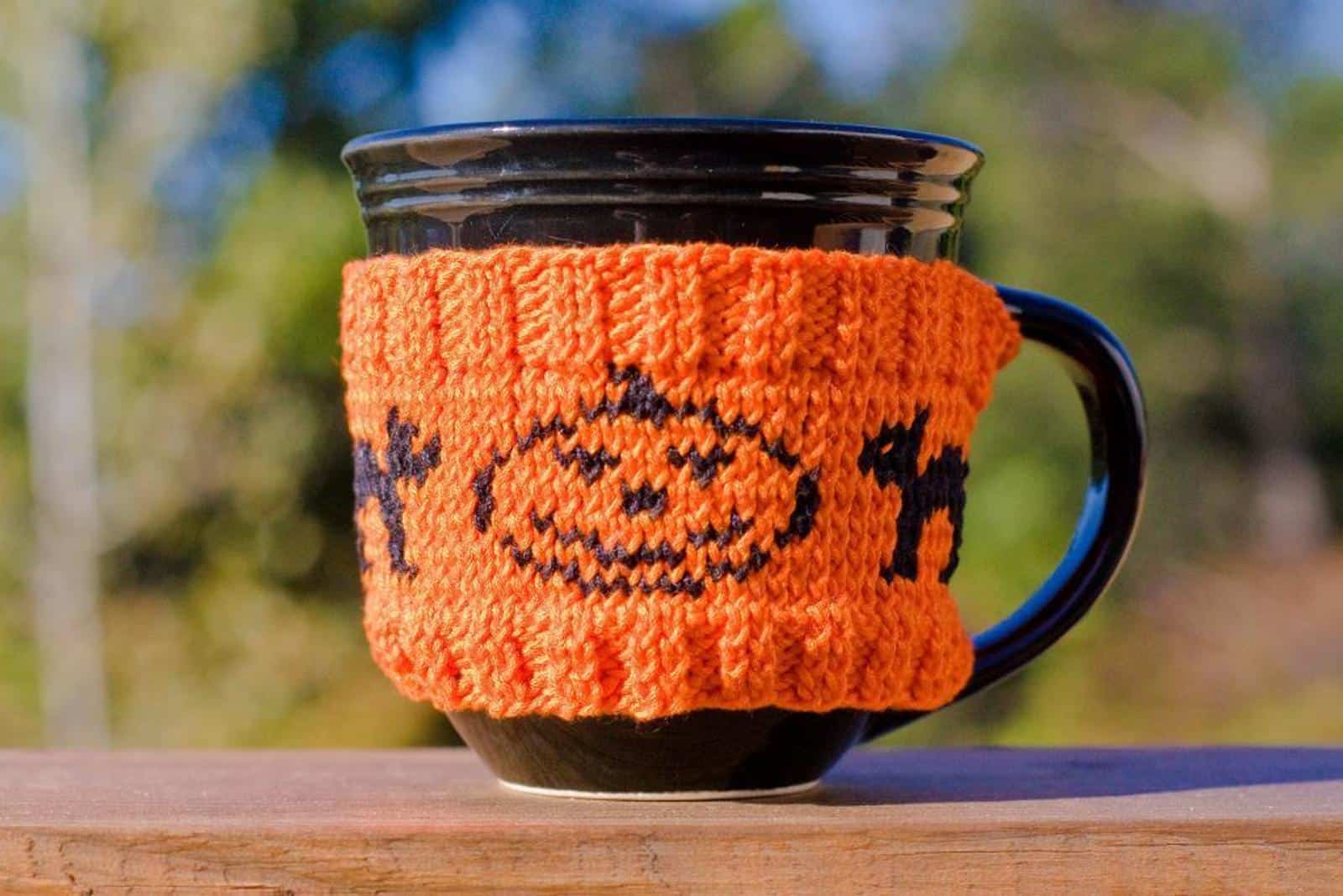 Halloween coffee mug cozy