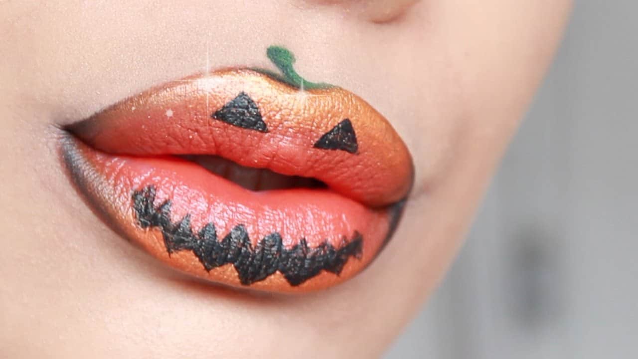 Jack-O-Lantern lip art