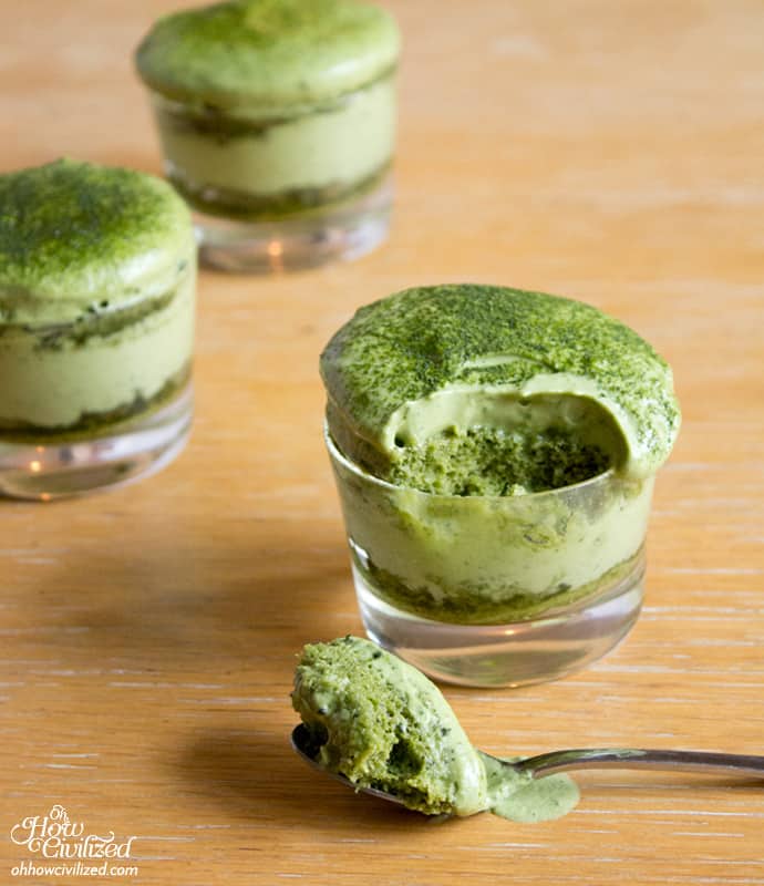 Matcha green tea tiramisu