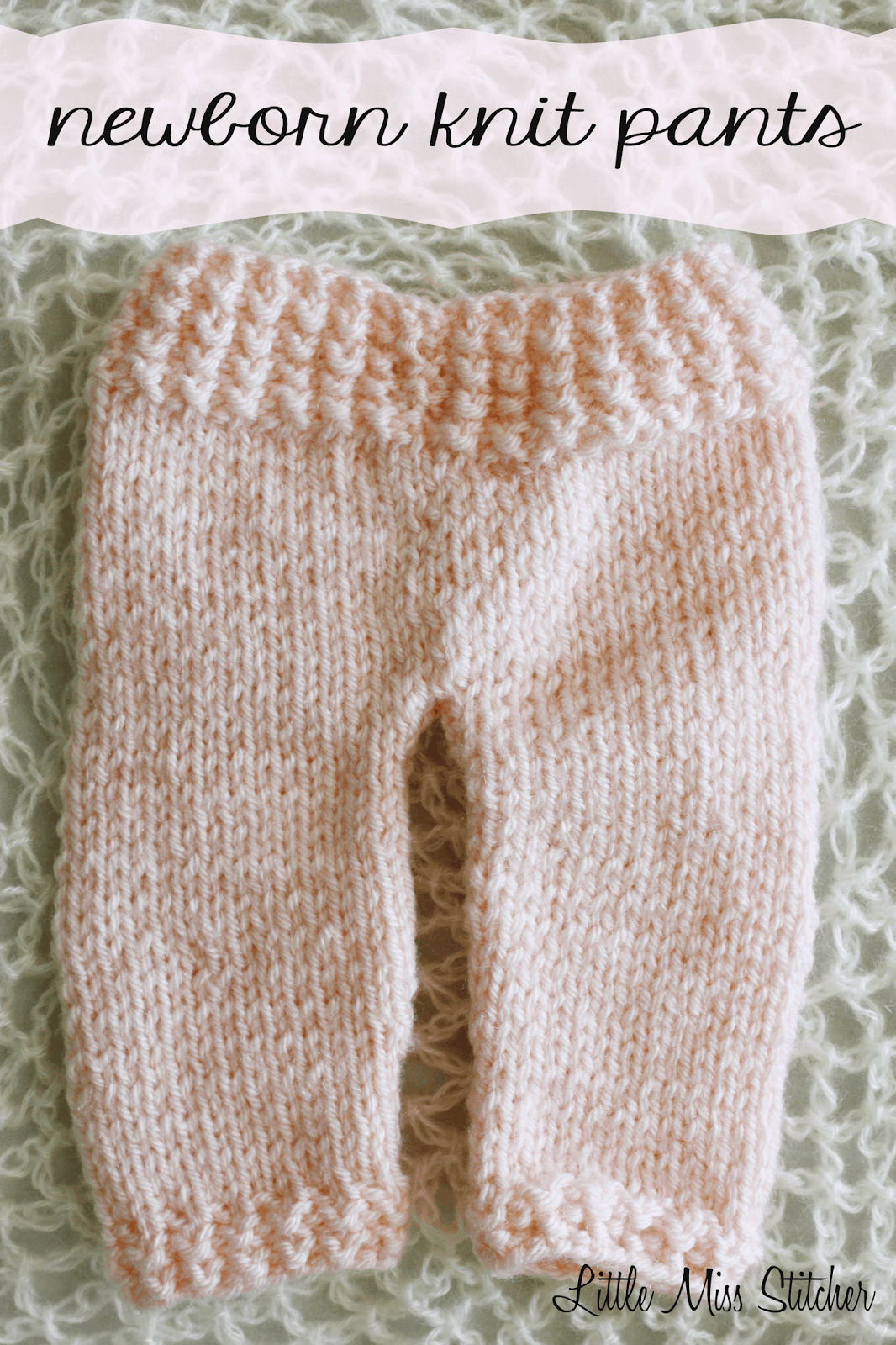 Newborn knit pants