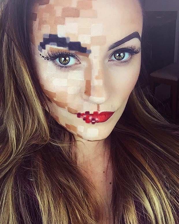 PIxelated makeup