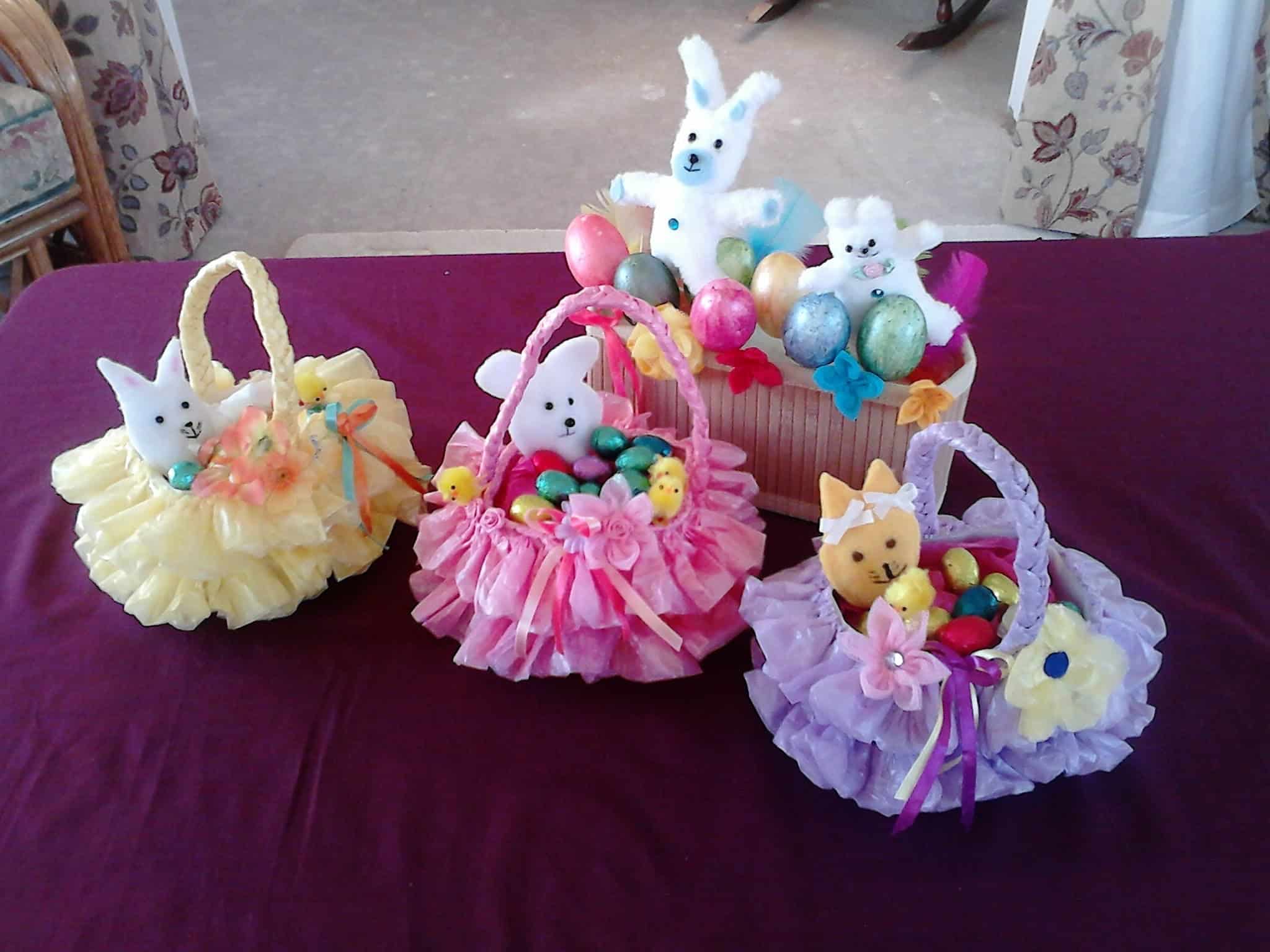 Plastic bag Easter baskets