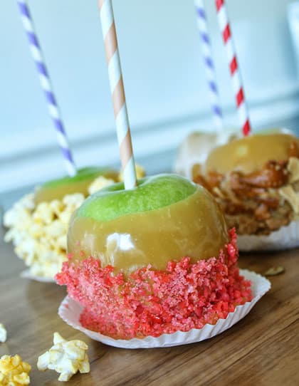 Pop rock and caramel candy apples