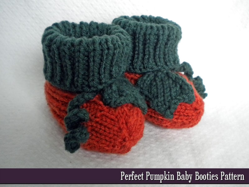 Pumpkin baby booties