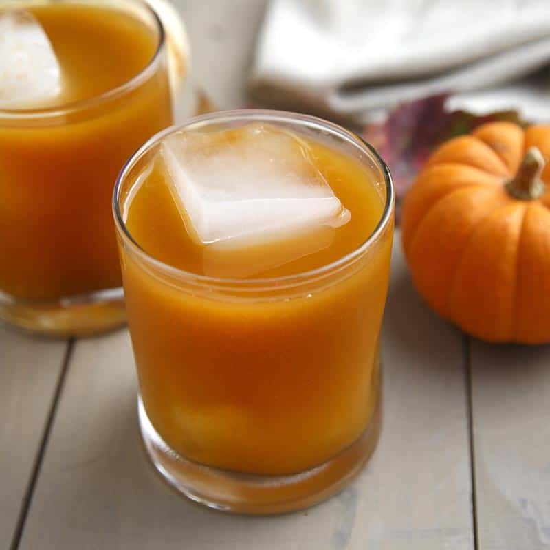 Pumpkin pie spice bourbon cocktail