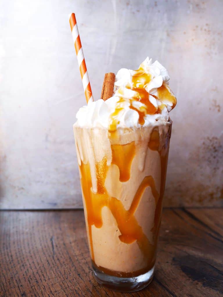Pumpkin spice latte milkshake