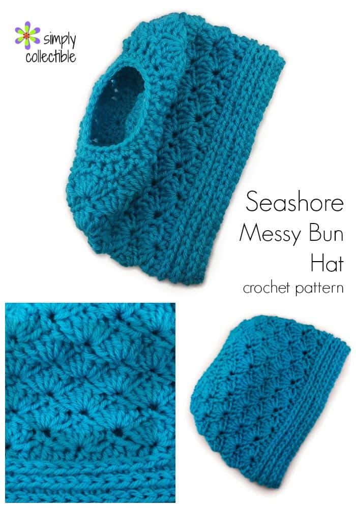 Seashore messy bun hat