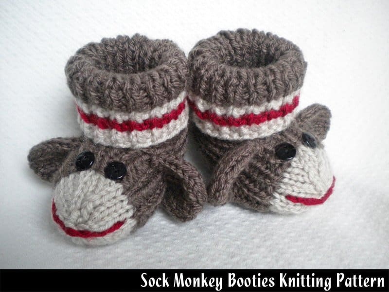 Sock Monkey booties
