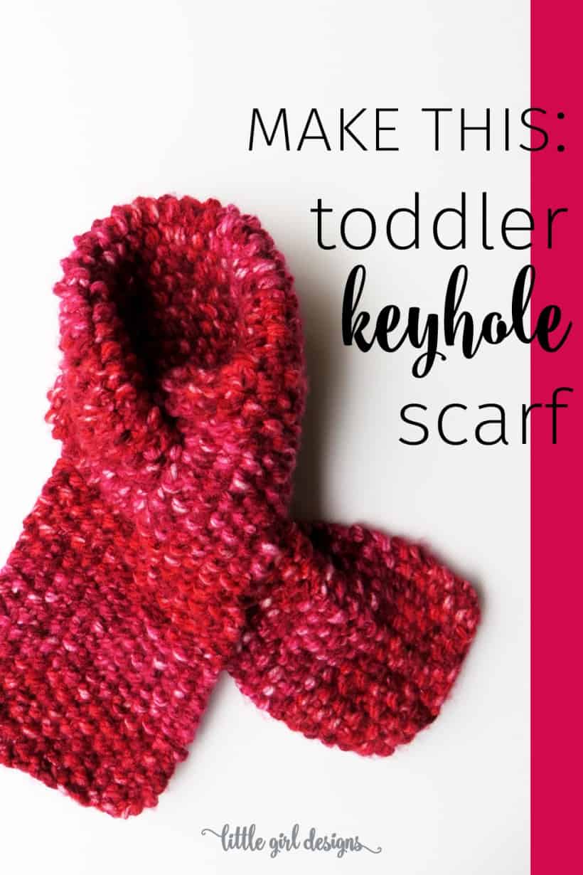 Toddler keyhole scarf