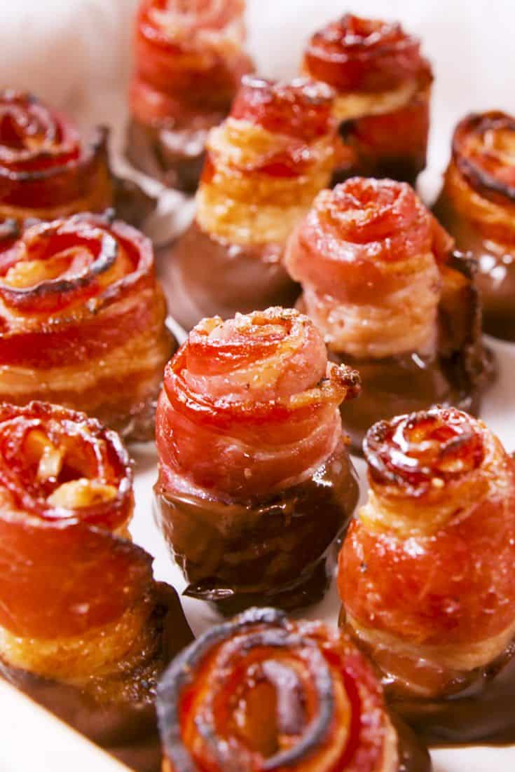 Bacon chocolate roses