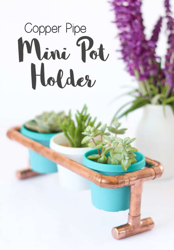 Copper pipe mini pot holder