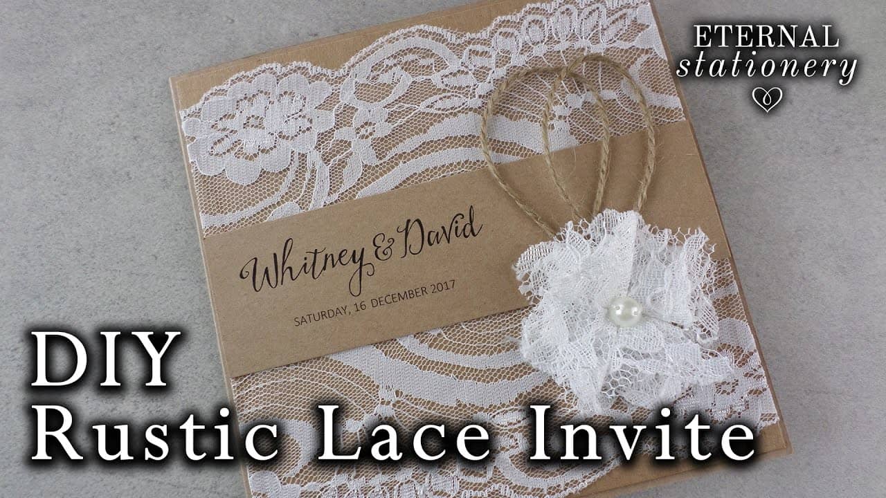DIY lace event invite