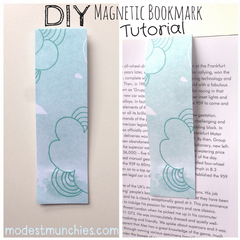 DIY magnetic bookmark