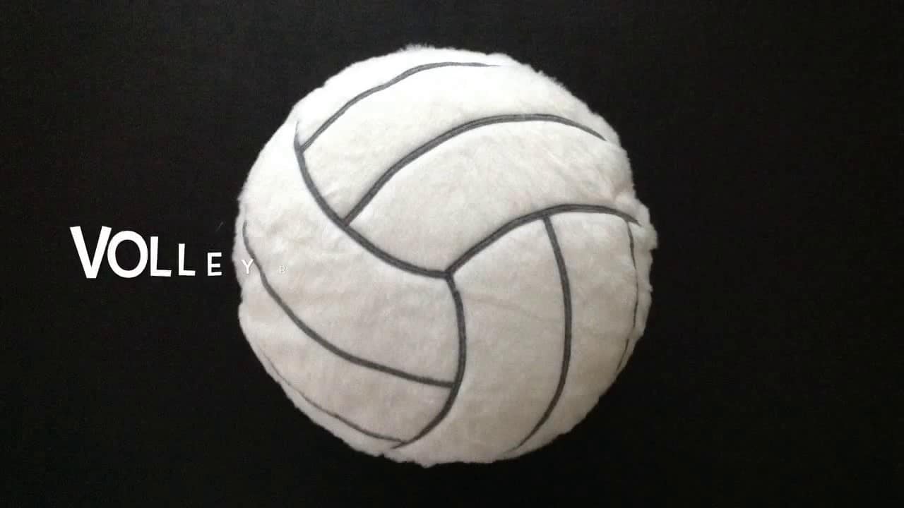 DIY volleyball plush cushion